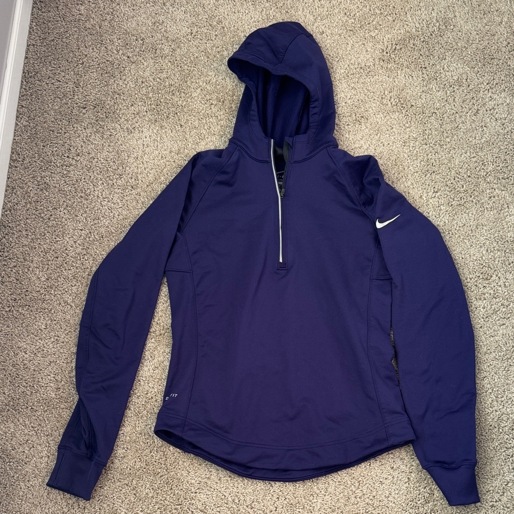 Nike Purple Half-Zip Thermal Hooded Pullover